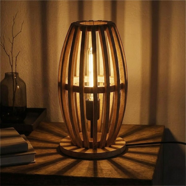 Stehleuchte aus massivem Mangoholz – Arken