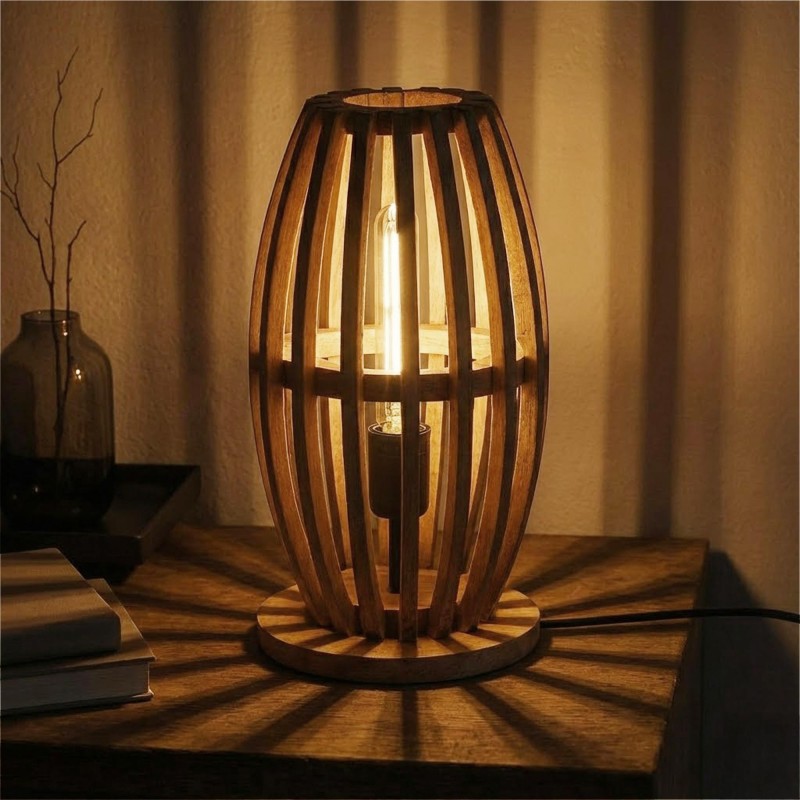 Stehleuchte aus massivem Mangoholz – Arken