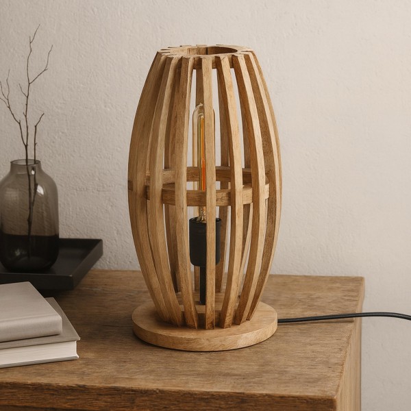 Stehleuchte aus massivem Mangoholz – Arken