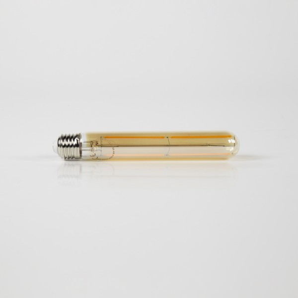 LED-Röhrenlampe mit Filament 18,5 cm warmes Licht (E27), amberfarbenes Glas [T32-L185]