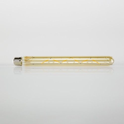 LED-Röhrenlampe mit Filament 30 cm (E27), bernsteinfarbenes Glas [T32-L300]