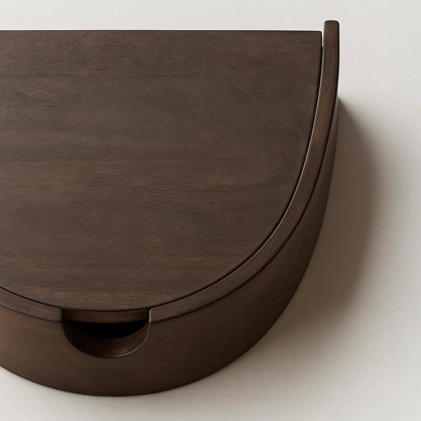 Hängender Nachttisch aus massivem Akazienholz (2er-Set) – Nocte