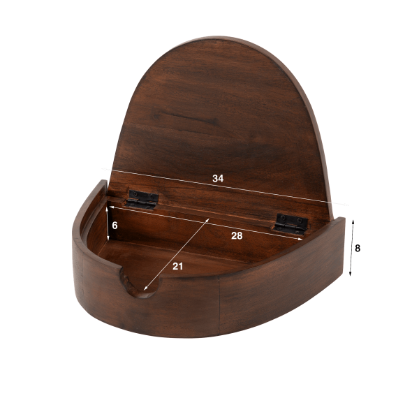 Hängender Nachttisch aus massivem Akazienholz (2er-Set) – Nocte