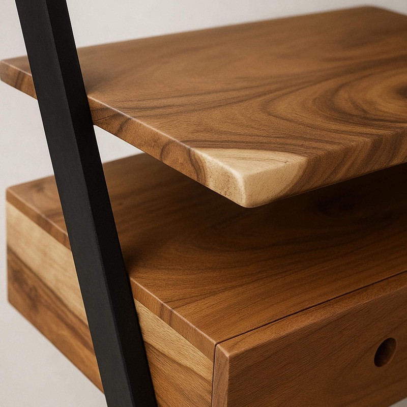 Nachttisch aus massivem Akazienholz – Lean