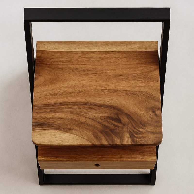 Nachttisch aus massivem Akazienholz – Lean