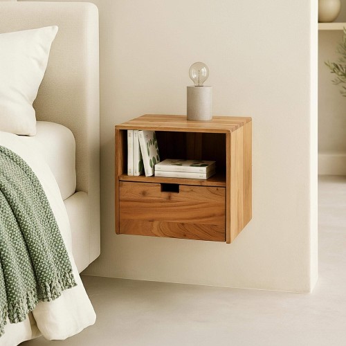 Hängender Nachttisch aus Massivholz (2er-Set) – Flat XS