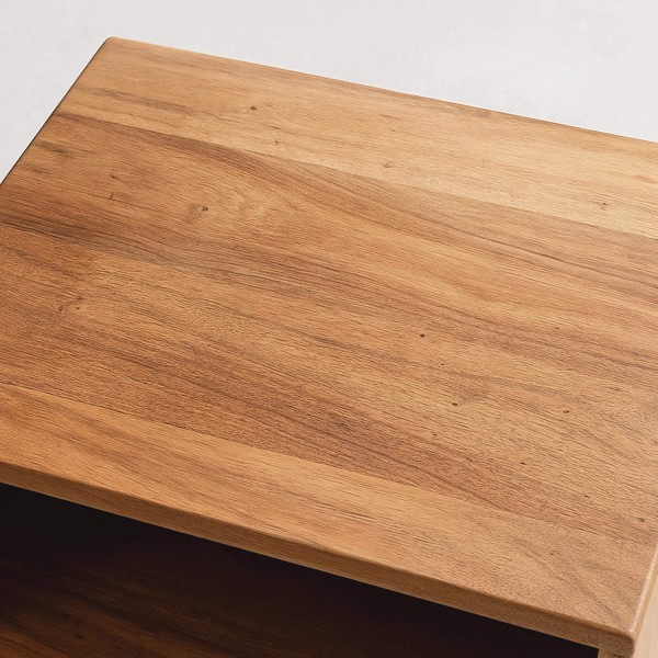 Hängender Nachttisch aus Massivholz (2er-Set) – Flat XS