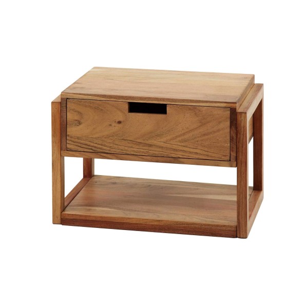 Hängender Nachttisch aus massivem Akazienholz – Silent