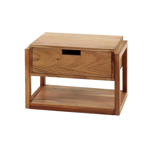 Hängender Nachttisch aus massivem Akazienholz – Silent