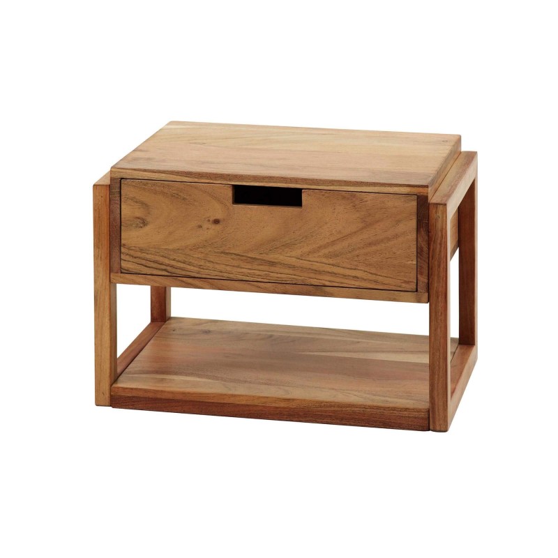 Hängender Nachttisch aus massivem Akazienholz – Silent