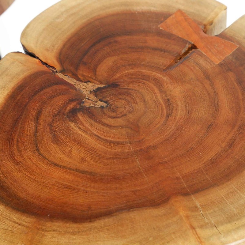 Beistelltisch aus massivem Akazienholz (2er-Set) – Trunk