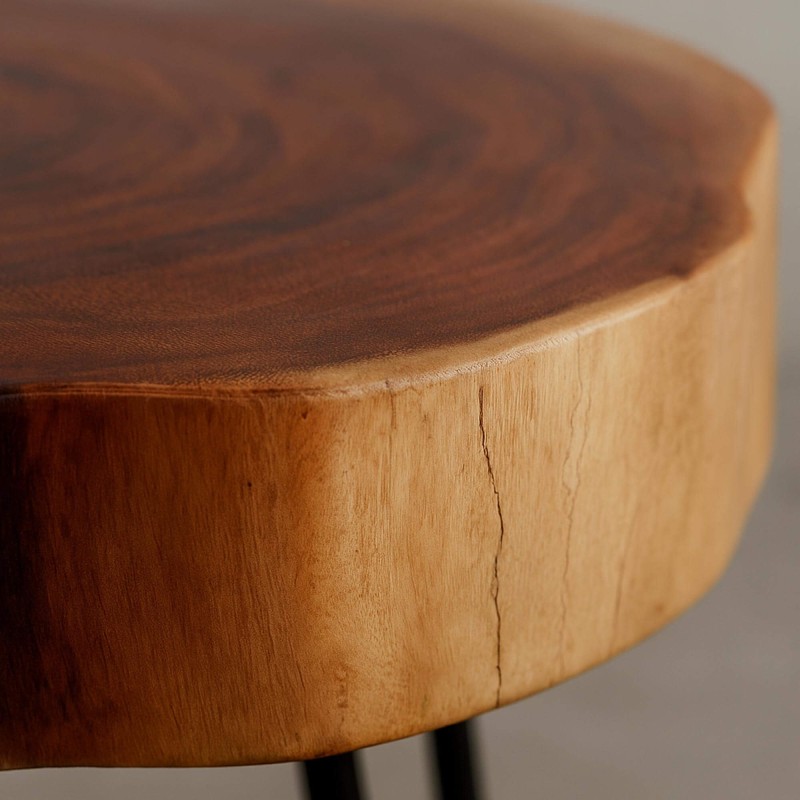 Beistelltisch aus massivem Akazienholz (2er-Set) – Trunk