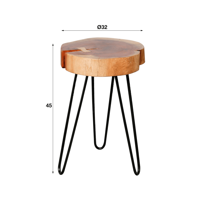 Beistelltisch aus massivem Akazienholz (2er-Set) – Trunk