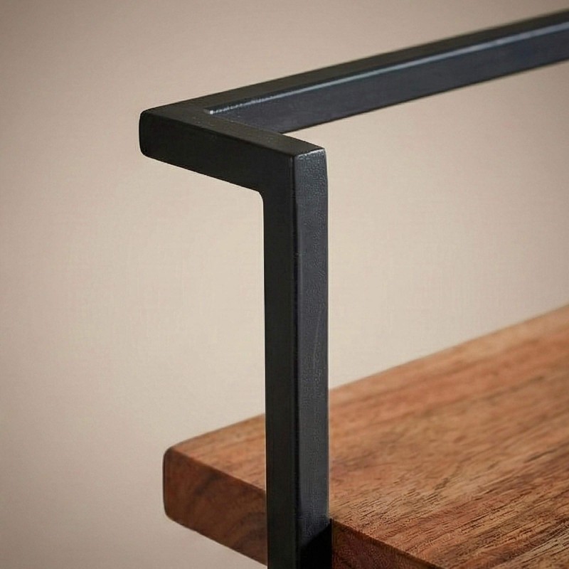 Wandgarderobe mit Ablage aus Massivholz – Solis