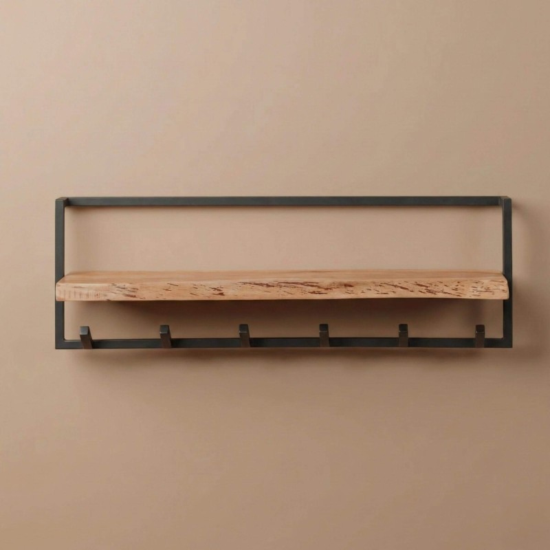 Wandgarderobe mit Ablage aus Massivholz – Solis