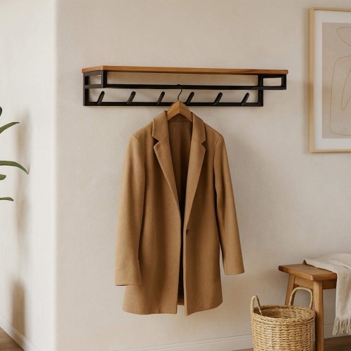 Wandgarderobe aus Holz und...