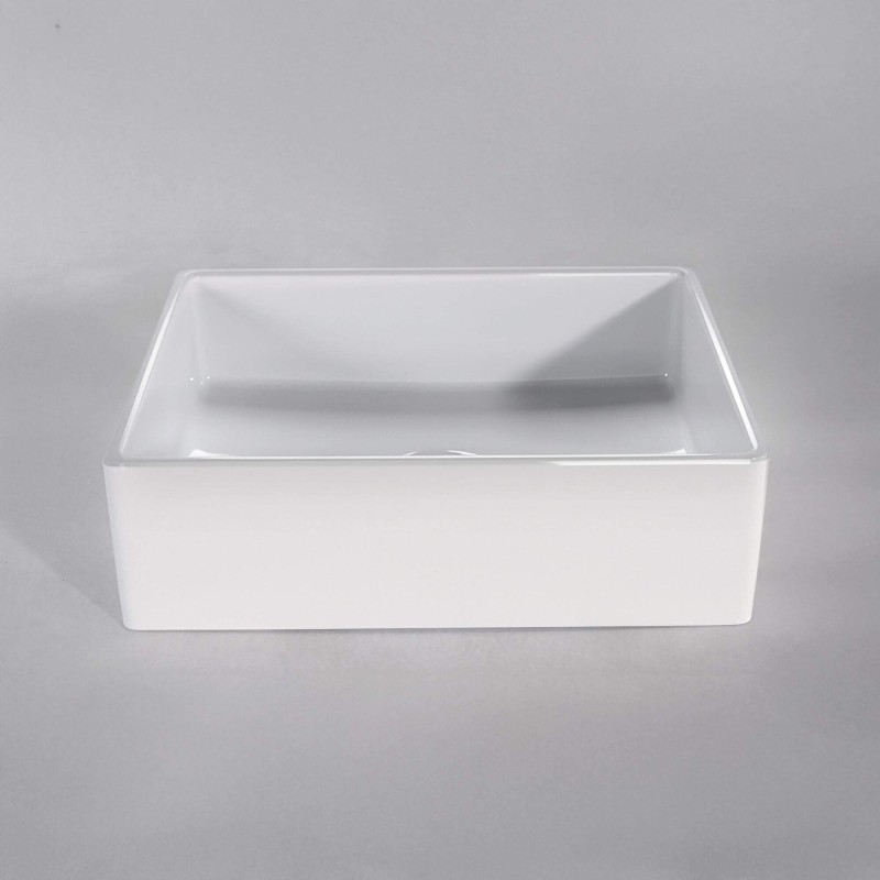 Aufsatzwaschbecken aus Keramik, glänzend weiß – Nova