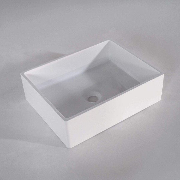 Aufsatzwaschbecken aus Keramik, glänzend weiß – Nova