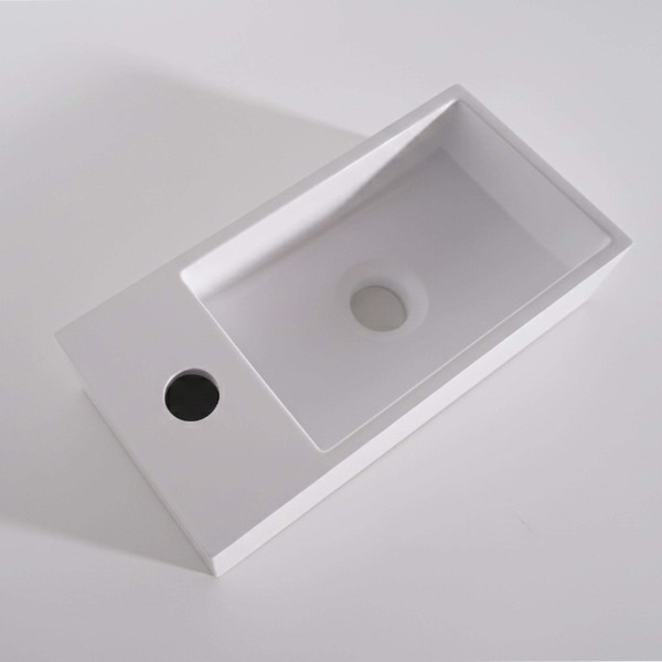 Aufsatzwaschbecken aus Keramik, glänzend weiß – Klepsy