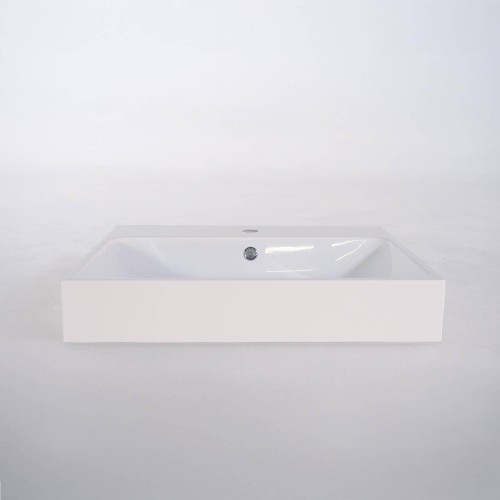 Keramik-Waschbecken fürs Badezimmer, glänzend weiß – Anna