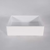 Aufsatzwaschbecken aus Keramik, matt weiß – Nova