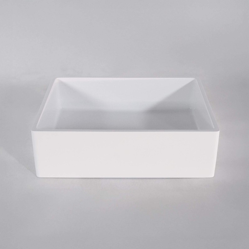 Aufsatzwaschbecken aus Keramik, matt weiß – Nova