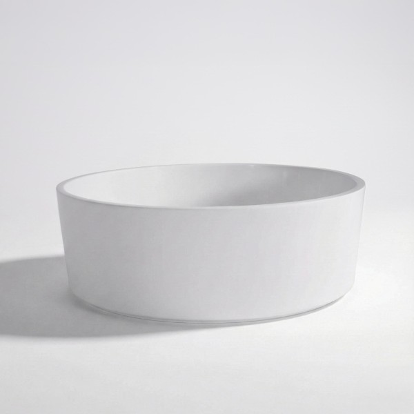 Rundes Keramikwaschbecken, matt weiß – Rundo