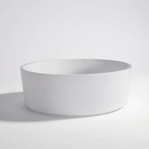 Rundes Keramikwaschbecken, matt weiß – Rundo