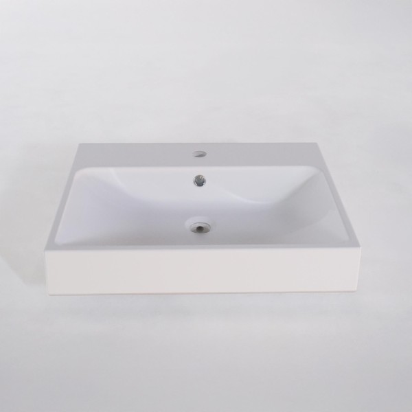 Keramik-Waschbecken fürs Badezimmer, matt weiß – Anna
