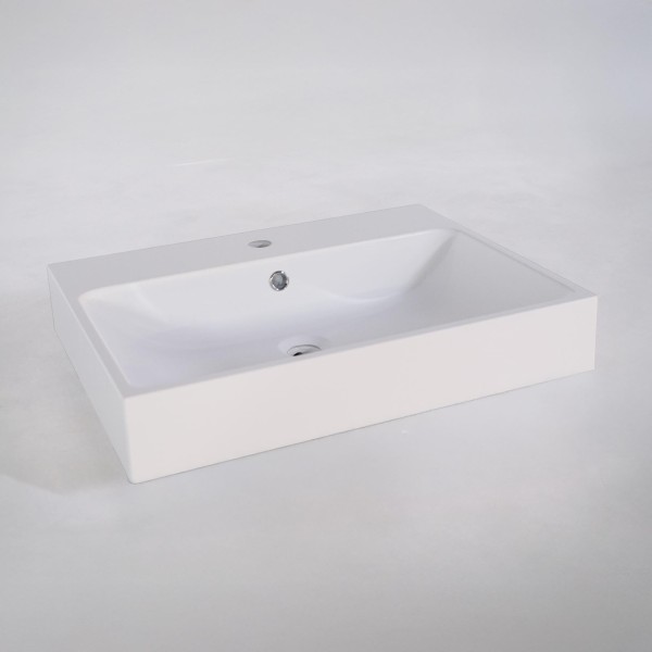 Keramik-Waschbecken fürs Badezimmer, matt weiß – Anna