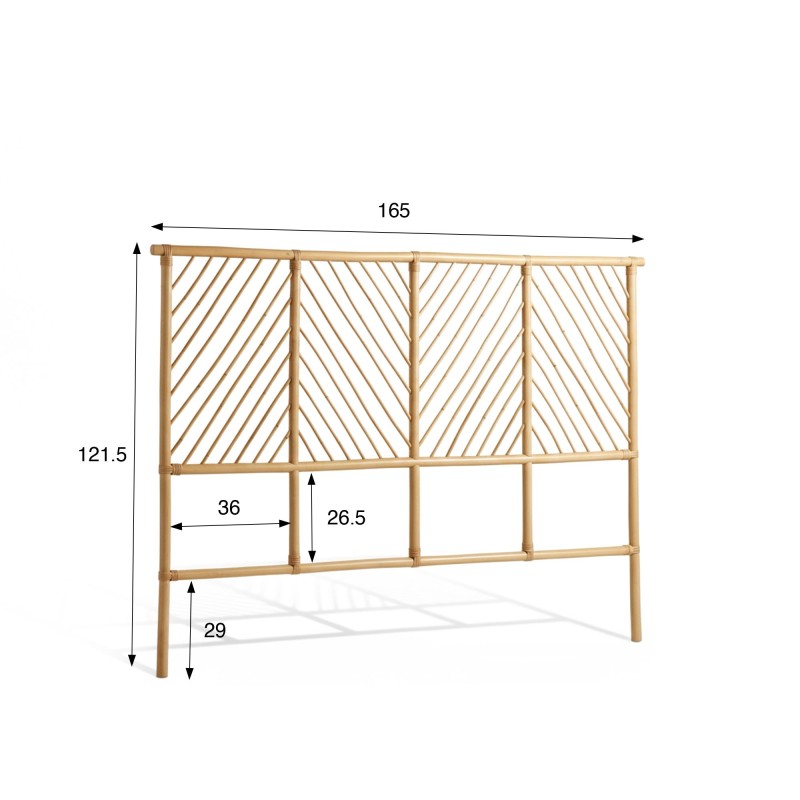 Kopfteil 160 cm aus Rattan – Manoa