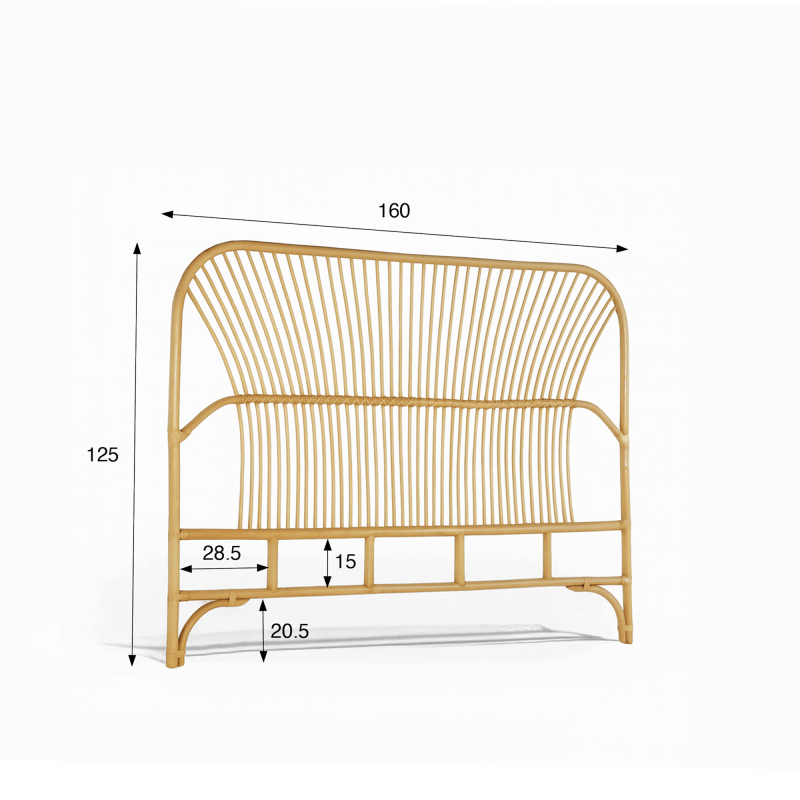 Kopfteil 160 cm aus Rattan – Canea