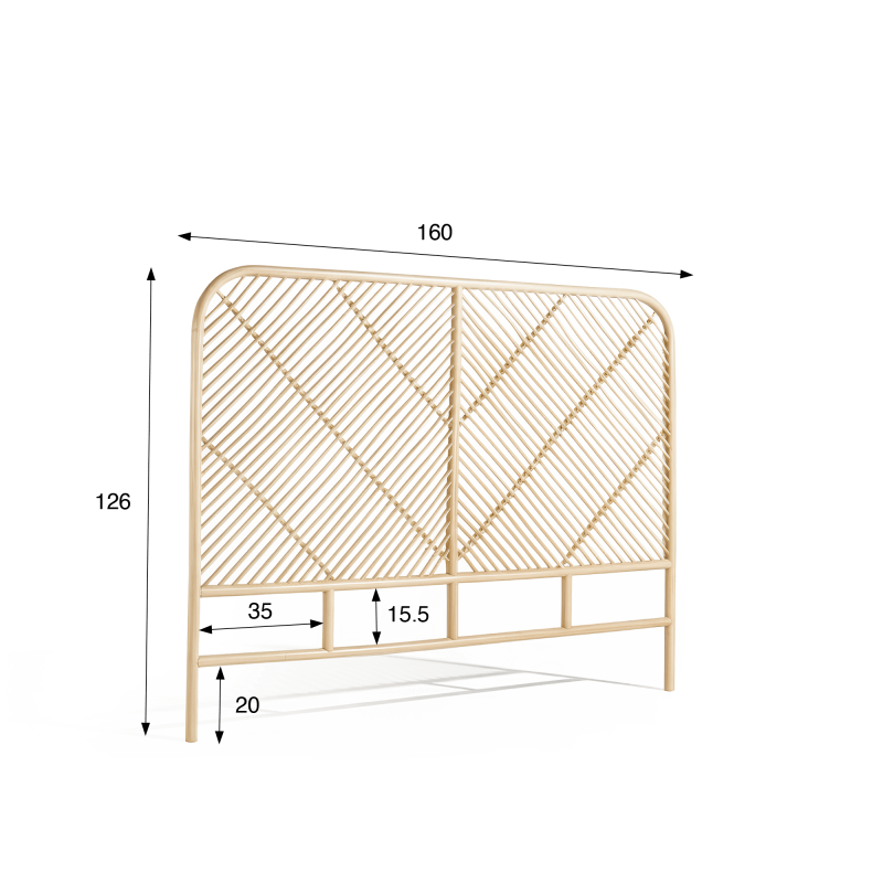 Kopfteil 160 cm aus Rattan – Weava