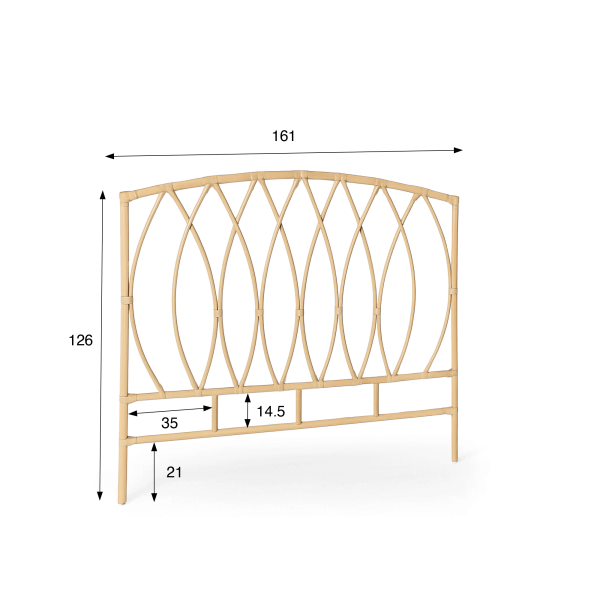 Kopfteil 160 cm aus Rattan – Artis