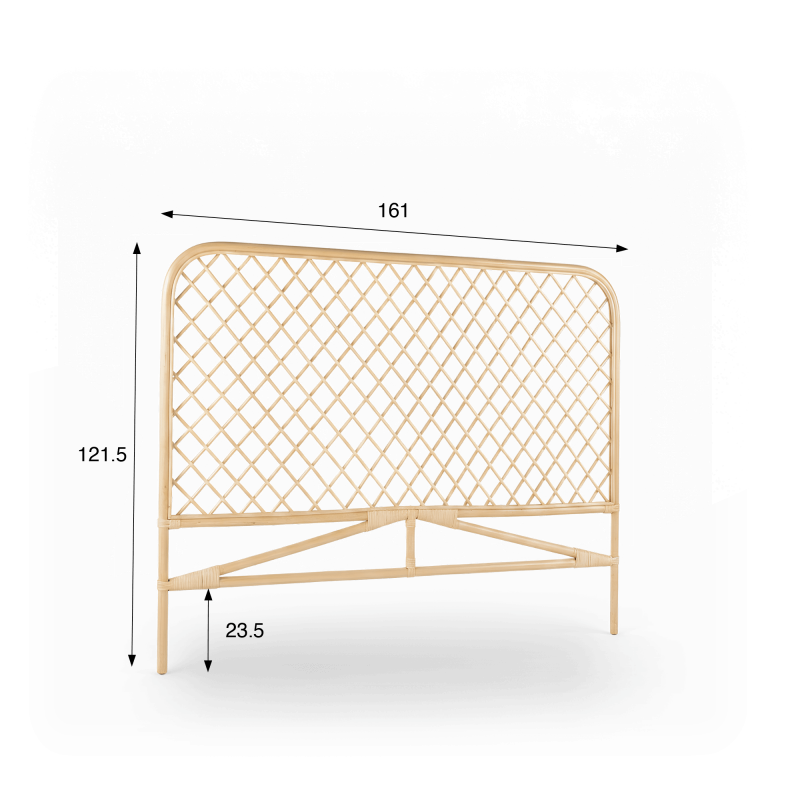 Kopfteil 160 cm aus Rattan – Rivia
