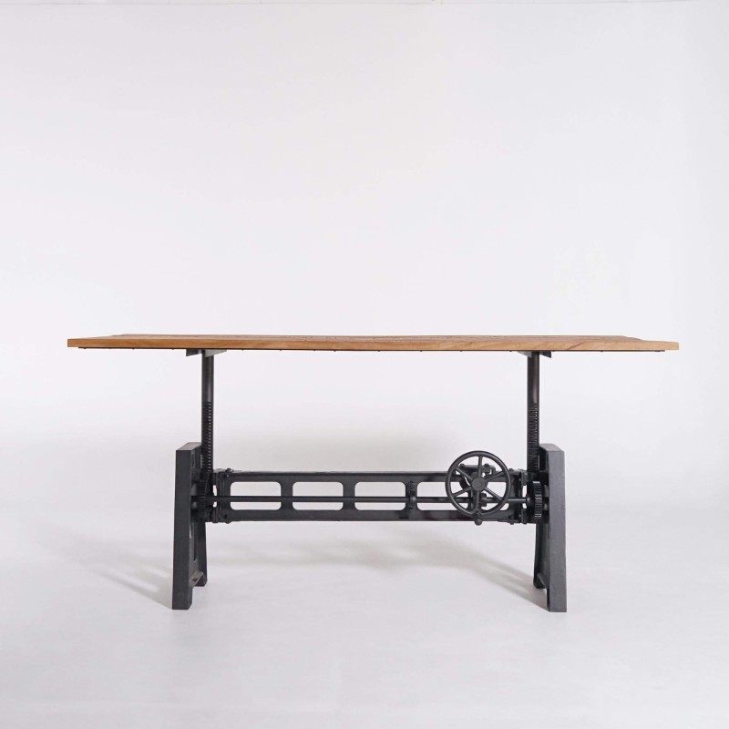 Erhöhbarer industrieller Esstisch 200 cm