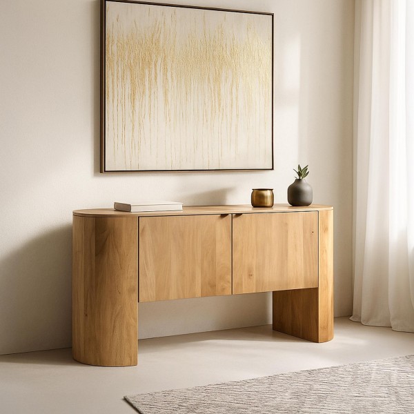 Sideboard mit 2 Türen aus Massivholz - Timea