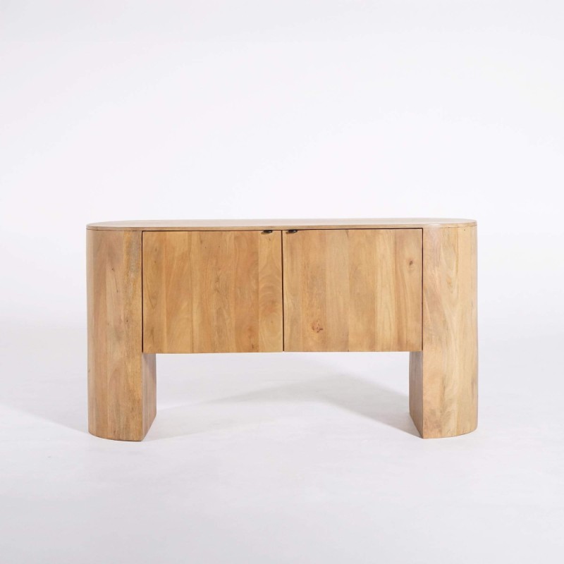 Sideboard mit 2 Türen aus Massivholz - Timea