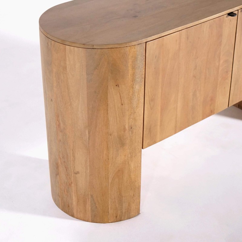 Sideboard mit 2 Türen aus Massivholz - Timea