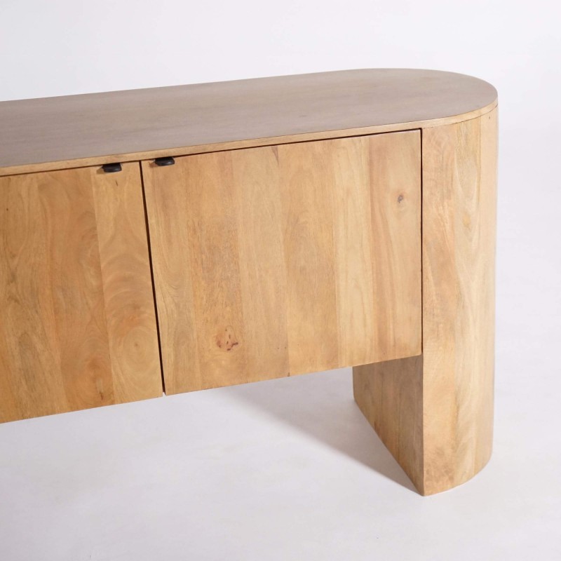 Sideboard mit 2 Türen aus Massivholz - Timea