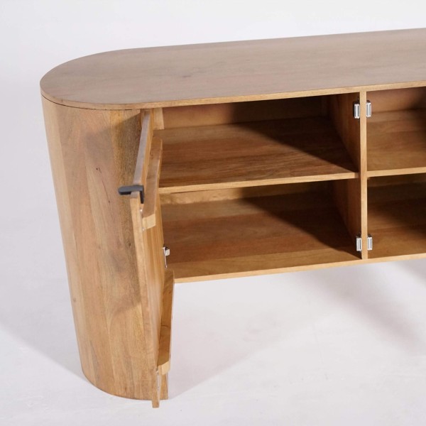 Sideboard mit 2 Türen aus Massivholz - Timea