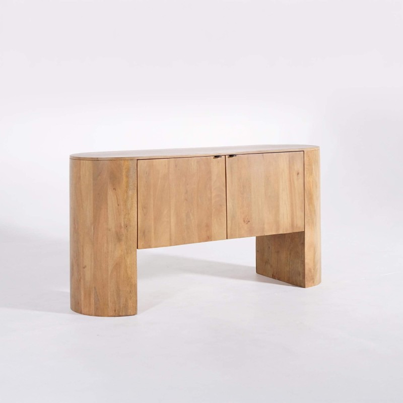 Sideboard mit 2 Türen aus Massivholz - Timea
