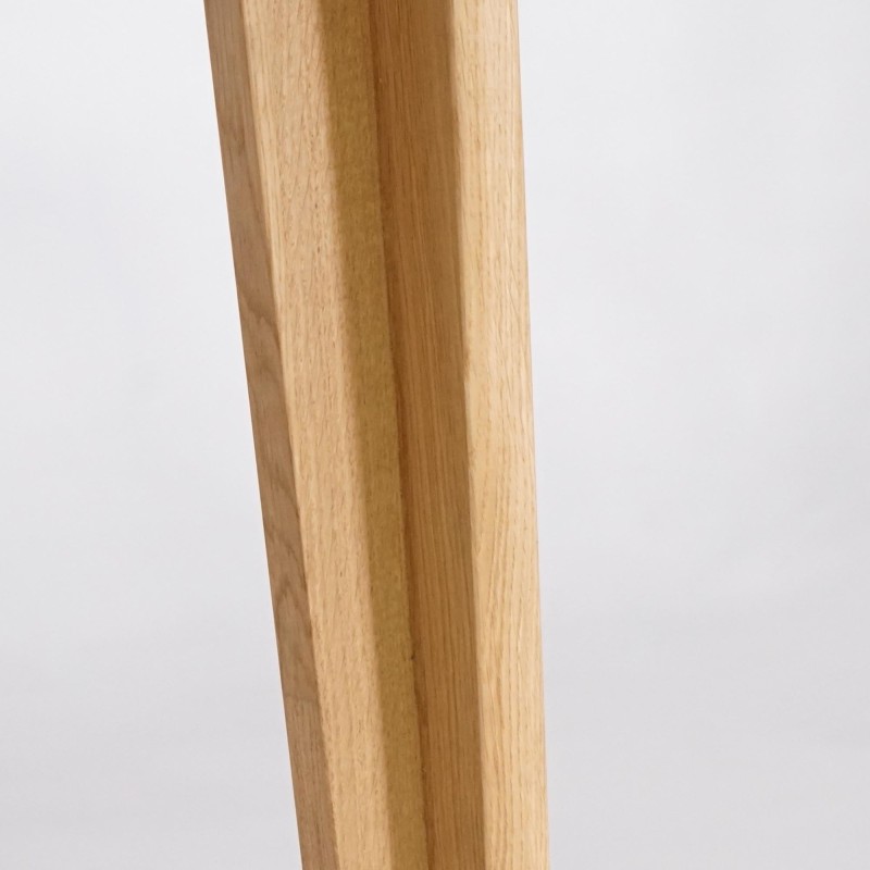 Rechteckiger Esstisch aus Eichenholz 140 × 80 cm mit 50 cm Verlängerungsplatte