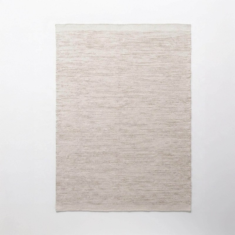 Woll- und Baumwollteppich 140x200 cm, Beige - Elowen