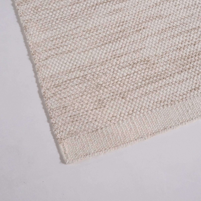 Woll- und Baumwollteppich 200x300 cm, Beige - Elowen