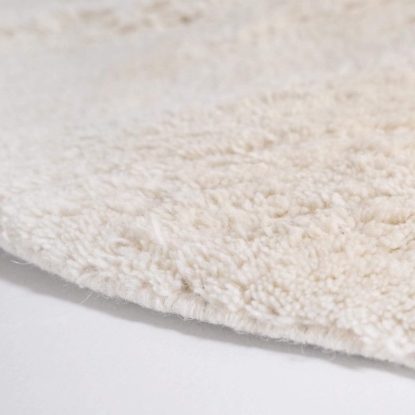 Wollteppich 150x150 cm, Weiß - Handa