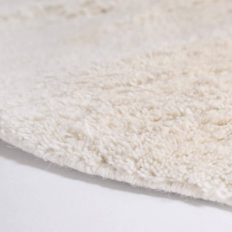 Wollteppich 200x200 cm, Weiß - Handa
