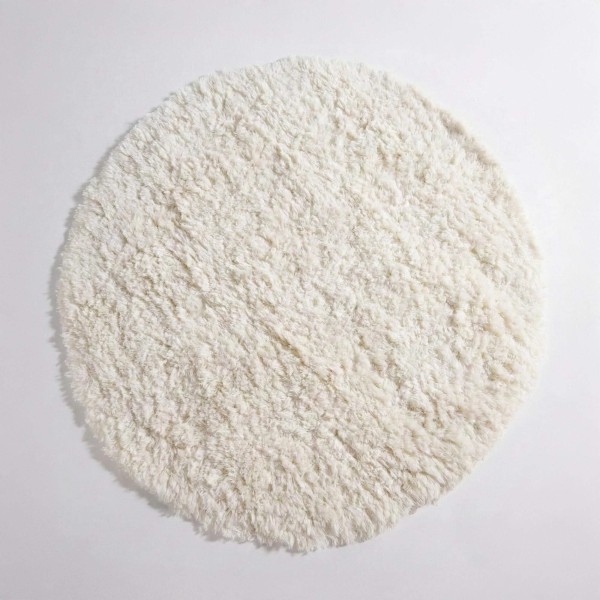 Wollteppich 150x150 cm, Weiß - Ruma