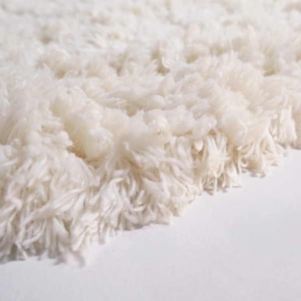 Wollteppich 150x150 cm, Weiß - Ruma