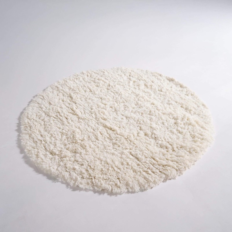 Wollteppich 150x150 cm, Weiß - Ruma
